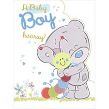 New Baby Boy Large Tiny Tatty Teddy Me to You Bear Card Image Preview